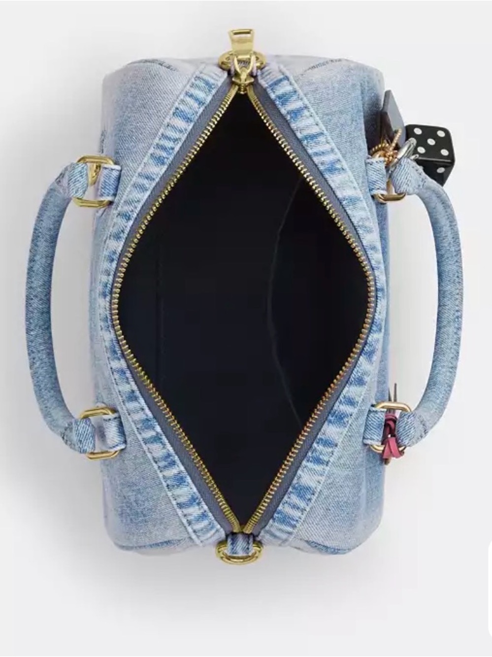Rowan Satchel Bag
In Loved Denim With Charms - Picture 3 of 15